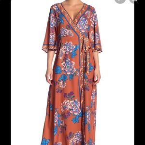 Flying Tomato Floral Wrap Maxi Dress